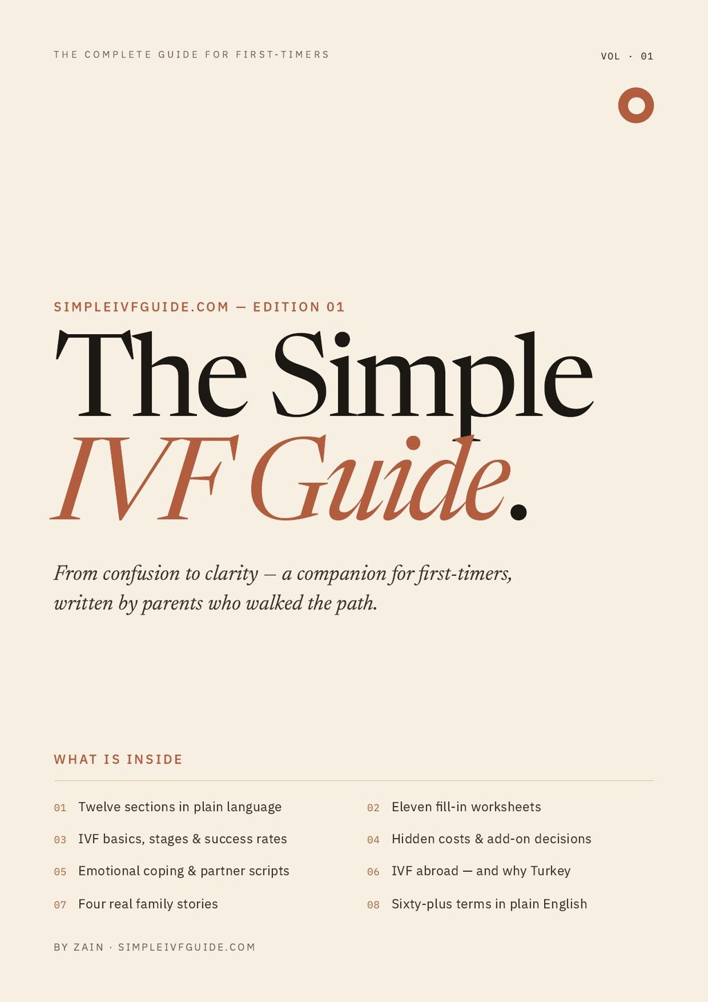 The Simple IVF Guide cover